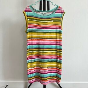 Trina Turk Multicolor Striped Shift - Bright Abstract Pattern - Size L
